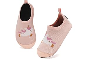 Kyopp Hausschuhe Kinder Junge Mädchen Pantoffeln Atmungsaktive Rutschfest Turnschläppchen Weich Barfussschuhe für Lauflernschuhe Kindergarten Slippers Gr.20-35
