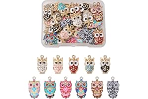 BB BEADTHOVEN Beadthoven - Ciondoli colorati in lega smaltata, placcati oro, per gioielli, orecchini, bracciali, forniture artigianali