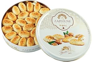 Zaitoune Walnut Maamoul-600g | Luxury Middle Eastern Buttery Nut-Filled Biscuits Traditionally Handcrafted in Turkey | Beautiful Reusable Gift Tin | Perfect for Dessert | Great Ramadan Sharing Present