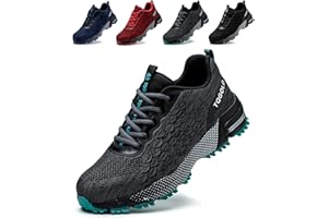 TQGOLD Scarpe Antinfortunistiche Uomo Leggere Comodo Donna Scarpe da Lavoro con Punta in Acciaio Ammortizzazione Traspiranti Antiscivolo Scarpe Protettive Industriali