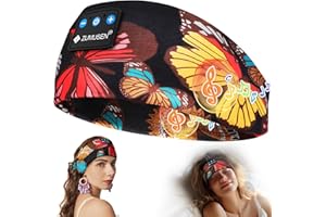 ZUMUSEN Sleep Headphones Headband Bluetooth V5.4, 15Hrs Adjustable Wireless Sports Sleeping Headphones with Hi Fi Sound,Tech Gifts for Men Women Office Nap,Travel,Yoga,Workout,Meditation