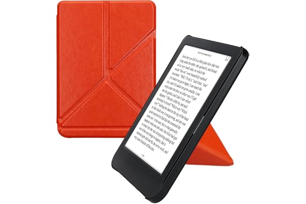kwmobile Étui Compatible avec Kobo Clara BW/Colour Coque - Étui à Rabat magnétique Tablette eReader Similicuir - Orange