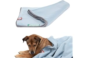 Doctor Bark | kuschelige Hundedecke waschbar bis 95°C, hygienische, weiche Fleecedecke für Sofa und Hundebett, Flauschige Haustierdecke - Made in Germany (XL - 140x100 cm/Hellblau)