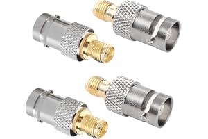 KUOQIY 4 PCS BNC Female to SMA Female Connector, BNC to SMA Adapter, for WiFi Antenna Extension Cable