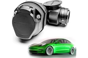 Shop4EV Adapter kątowy, hak holowniczy, przyczepa, bagażnik rowerowy, adapter 90 stopni, złącze wtykowe, wodoszczelne, 13-biegunowe, wyprodukowano w Niemczech, kompatybilny z Tesla Model 3