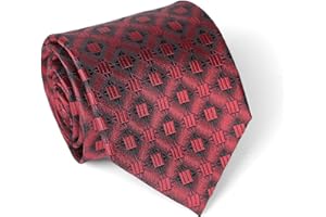 Remo Sartori - Cravatta in Pura Seta Microfantasia Bordeaux, Made in Italy, Uomo