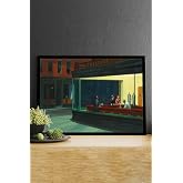 Postermanya (pster14689) Nighthawks - Edward Hopper Sanatsal &Ccedil;er&ccedil;eveli Tablo 40 x 50