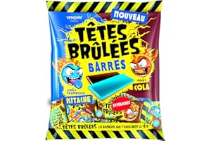 KDJMDL TÊTES BRÛLÉES Barres Cola & Framboise Kitache - Lot de 6