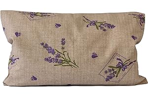 GIRAFFENLAND Lavendelkissen 30x20cm, Sorgenfrei + Bio Inlett natur - Bio-Lavendelblüten - Duftkissen Kräuterkissen