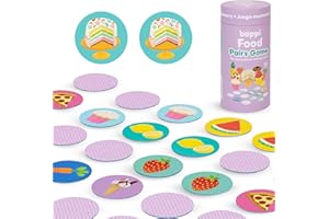 Boppi Pairs Memory Game - Engaging Educational Montessori Matching Game for Toddlers & Kids Age 3 and Up - Food
