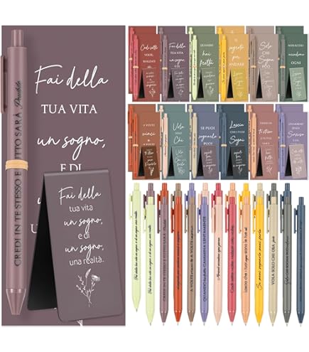 Regalo Maestra Fine Anno,Penna Stilografica Elegante, Maestra Segnalibro, Segnalibri Legno, Idee Regalo Uomo e Donna, Regali Laurea Compleanno con Frasi Motivazionali
