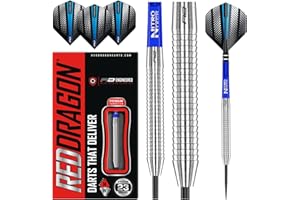 RED DRAGON Razor Edge Original 20g, 21g, 23g, 29g ou 30g Fléchettes Pointes Acier avec Ailettes et Tiges de Flechettes