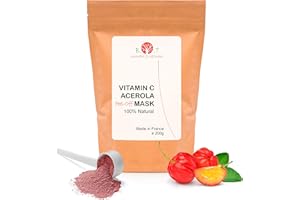 B.O.T cosmetic & wellness Mascarilla Antiedad Vitamina C con Acerola peel-off, 100% Natural - 200g (El paquete puede variar)