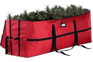 ZOBER Premium Jumbo Christmas Tree Storage Bag - Extra Wide Opening - Fits 9FT. Tall Artificial Christmas Trees - Easy Access Xmas Tree Bag- Durable Straps & Reinforced Handles, Tear Proof - 5 Year Warranty