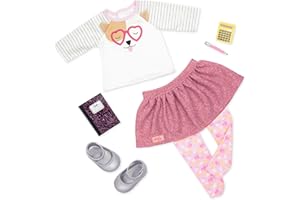 Our Generation - La mignonne de la classe - Tenue d'école - Accessoires pour salles de classe - Vêtements pour poupées de 46 cm - Jouer à faire semblant - 3 ans et +