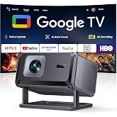 Projector 4K 【Google TV/Official Apps/Auto Focus/Keystone】 Portable Projector App Integrated Language Control 1080P FHD Nativ