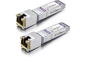 REDLUX 2.5/5/10G SFP+ to RJ45 Module, CAT.6a/CAT7 RJ45 Connector, up to 30m, 10GBase-T Copper Transceiver Compatible for Cisco SFP-10G-T, Ubiquiti UF-RJ45-10G, Meraki, Fortinet, D-Link, etc. 2-Pack.