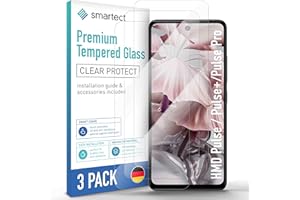 smartect Cristal Templado [3 Piezas, Clear] para HMD Pulse/Pulse+ / Pulse Pro, Protector de Pantalla HD Antiarañazos, Sin Burbujas, Dureza 9H, 0.3mm Ultra Transparente, Ultra Resistente