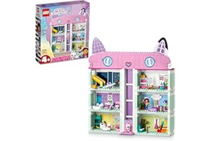 LEGO Gabby's Dollhouse Koci domek Gabi, pomysł na prezent na Mikołajki dla 4-latki, dla dziewczynki i chłopca pod choinkę, domek z akcesoriami i postaciami Gabi i przyjaciół, zabawka dla dziecka 10788