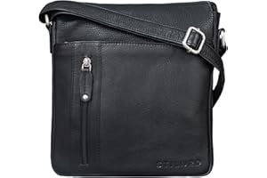 STILORD 'Brady' Borsa Uomo a Tracolla in Pelle Borsello vintage Crossbody Messenger Bag Piccola in Cuoio Retrò con Cerniera