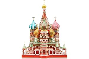 Piececool Puzzle 3D Metal Maquette, Cathedral of Vasily The Blessed Maquettes à Construire, Maquettes et Modélisme, Cadeau d'anniversaire pour Adultes Et Adolescents