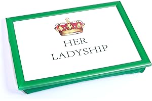 OPTIMAL PRODUCTS Lap Tray Serving Bean Bag TV Bed Soft Cushion Padded His Lordship & Her Ladyship (HER Ladyship)