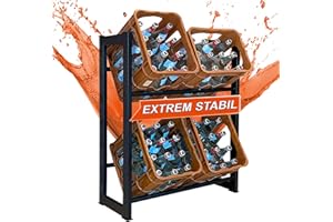 ‎QUICK STAR QUICK STAR Getränkekistenregal 71x30x90cm für 4 Kästen Getränkekistenhalter Standregal