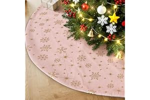 Lanpn Weihnachtsbaum Rock 60cm Weihnachtsbaumdecke Pad Samt Weihnachtsbaum Decke Abdeckung Klein Rund Christbaumständer Teppich für Winter Neujahr Innen Zuhause Weihnachtsbaum Deko (Rosa)