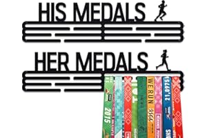United Medals His & Her Medals Colgador de medallas | Medallero Acero | Medal Holder dispaly Hanger | Medalla Percha