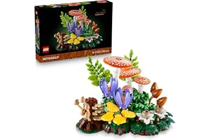LEGO Botanicals Skogssvampar 11505 | Byggsats för vuxna, bygg din egen rumsdekoration, svampprydnad med flugsvamp och blommor