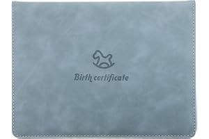 EXCEART Birth Certificate Holder Protector Artificial Leather Newborn Birth Certificate Sleeve Case Folder Holder for Baby Certificate
