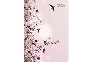 Alpha Edition Agenda Giornaliera MB Style 2024, 10,7x15,2 cm, HUMMINGBIRD TREE, 352 pagine