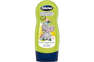 ‎BÜBCHEN KIDS SHAMPOO & SHOWER Bübchen Kids Shampoo und Duschgel Dschungelbande, Kinder-Shampoo und -duschgel, pH-hautneutrale Pflege für Kinderhaut, mit frischem Duft, Menge: 1 x 230 ml