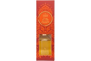 Shearer Candles Victorian Winter SD0503 100ml Orange Pomander Scented Diffuser in Clear Glass Bottle with Reed Sticks, Orange