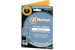 SYMANTEC Norton Security Deluxe 2023 and Wifi Privacy |1 Year|3 Device|PC/Andriod/Mac/iPhones/iPads|Activation Code by Post