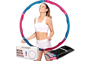 ActiveVikings Hula Hoop - Aro de hula Hoop ideal para fitness, pérdida de peso y masaje, 6-8 segmentos desmontables - Aros para adultos y niños