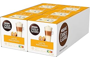 ‎NESCAFÉ DOLCE GUSTO NESCAFÉ Dolce Gusto Latte Macchiato, 96 Kaffeekapseln, Aromatischer Espresso, 3-Schichten -Köstlichkeit aus feinem Milchschaum, Aromaversiegelte Kapseln, 6er Pack (6x16 Kapseln)