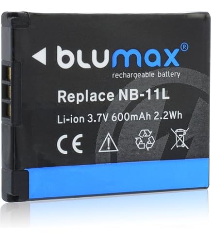 Vhbw 1x Batterie Compatible Avec Canon IXUS 132, 135, 155, 150, 125, 127, 130, 137, 133, 147, 125 HS, 140, 145 Appareil Photo (500mAh, 3,7V, Li-ION