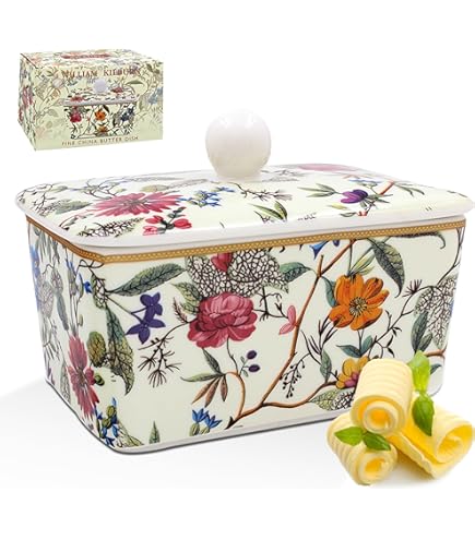 The Leonardo Collection Plat à Beurre En Porcelaine Fine Avec Couvercle Motif Collie And Sheep, LP95924