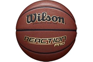 Wilson Pelota de Baloncesto Reaction Pro Cuero sintético Interior y Exterior, Unisex-Adult