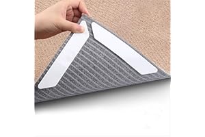 FISHSHOP Tappeto Gripper 8 Pcs Adesivo Antiscivolo Sottotappeto Riutilizzabile per Tappeti Moquette Fissa Angoli Tappeto Anti-Arriccia Forte Presa Rug Grippers Pad