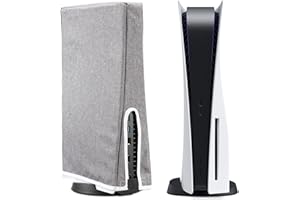 JUSPRO Staubschutz für PS5, Anti-Kratzer Sleeve Guard Protector Kompatibel mit Playstation 5 Konsole Digital Edition & Regular Edition (Gray)