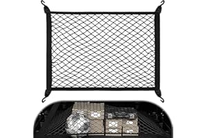 Yimomoyi Red Maletero de Coche 80×60cm Extensible a 160×120cm - Red Elástica Con 4 Ganchos para la Mayoría de los Coches