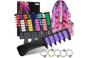 HOME HARBOR 10 Craies à Cheveux en Forme de Peigne, Peignes colorants éphémères, Facile à appliquer et à laver, Pour Fêtes, Déguisements ou Look Créatif, Cadeau Amusant pour Filles et Adolescentes