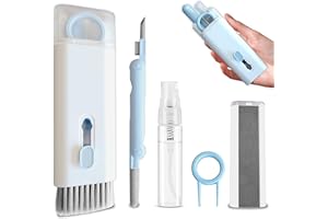 WS WorlsTrend Kit di Pulizia Elettronica 7 in 1 - Kit di Pulizia della Tastiera con Spazzola - Penna di Pulizia per Airpods Pro - Adatto per Cuffie - Laptop - Telefono - Monitor PC.