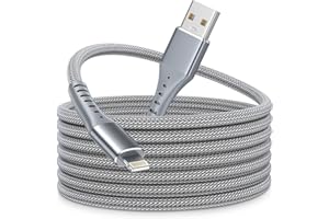 AIONEUS Cable Cargador iPhone 3M Blanco Largo Cable iPhone,[Certificado MFi] Cable Lightning Carga Rápida para iPhone 14 13 Pro /13 Mini/13/12/SE 2020/X/Xr/8/8 Plus/7/7 Plus/6/5/5S/5C, iPad,iPod
