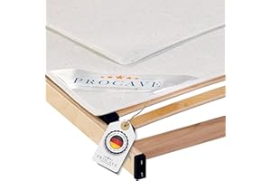 PROCAVE Wysokiej jakości filcowy ochraniacz na stelaż listewkowy, mata ochronna 200 x 200 cm, oddychająca nakładka na materac z filcu igłowanego, wyprodukowano w Niemczech