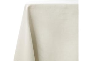 WAITER TREE Faux Linen Tablecloth Rectangle Washable Wrinkle and Water Resistant Table Cloth Cover for Kitchen Dining Tabletop Decoration (Beige, 140 x 240cm)