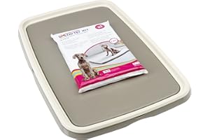 Savic - Sistema de Entrenamiento para Cachorros, Color Crema, Extragrande, Color Gris