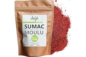 Sumac Epice Moulu 100% Naturel - Poudre de Sumac Goût Fruité et Acidulé Excellent Substitut au Citron et Vinaigre Vegan Sans Gluten - NCA (100)